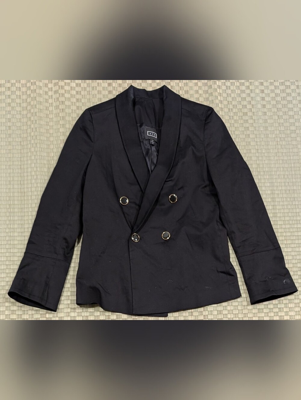 Ayr The Coast Black Blazer Jacket Women's Size 0 Made in Portugal